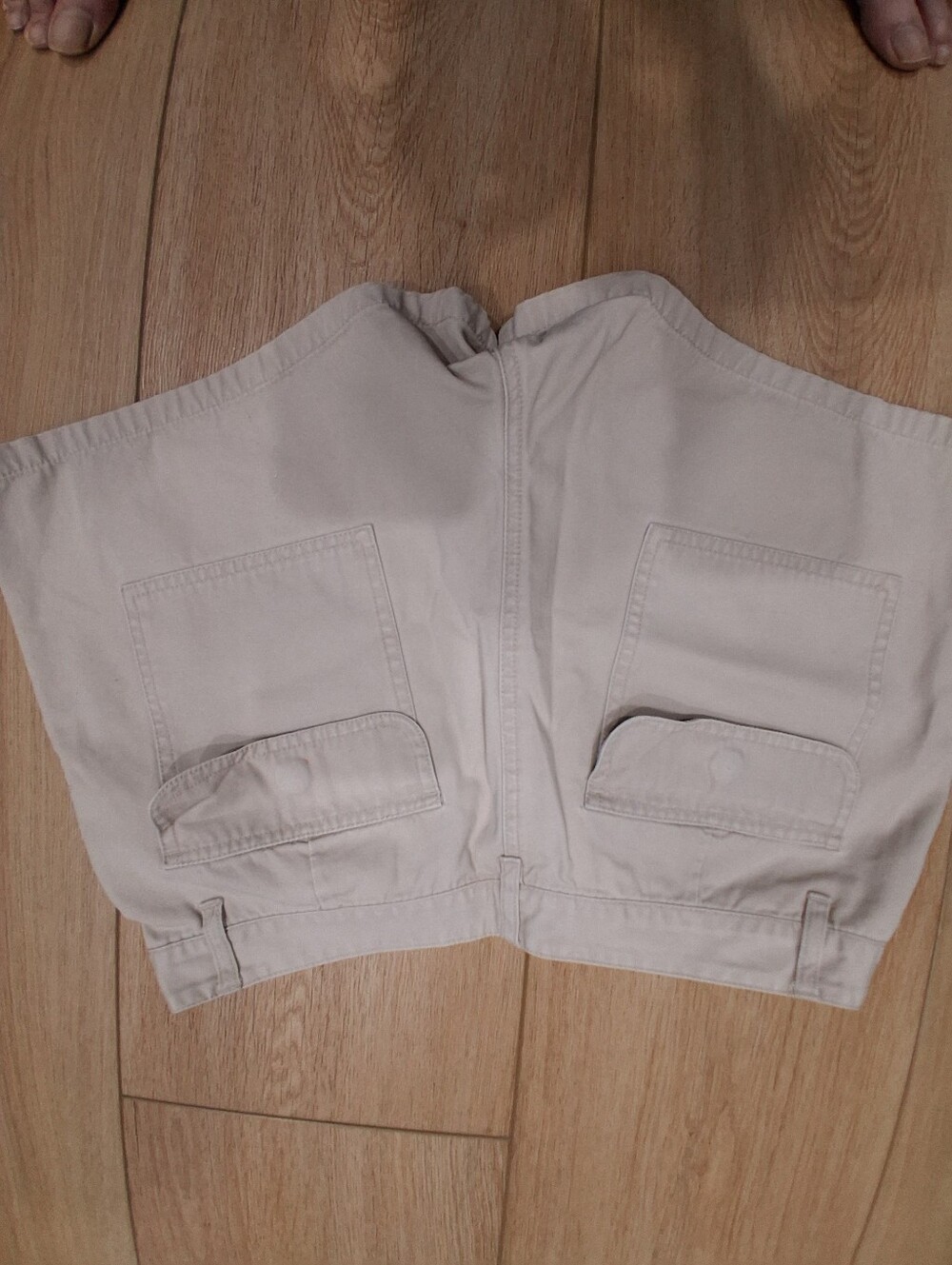 Route 66 Light Beige Cargo Shorts with Navy Label